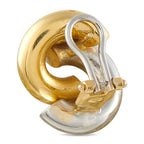Roberto Coin 18K Yellow and White Gold Swirl Earrings