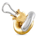 Roberto Coin 18K Yellow and White Gold Swirl Earrings