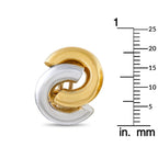 Roberto Coin 18K Yellow and White Gold Swirl Earrings