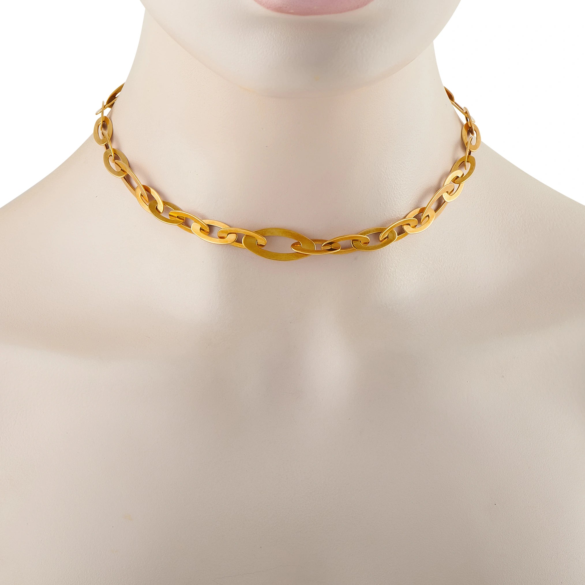Roberto Coin  18K Yellow Gold Oval Link Necklace