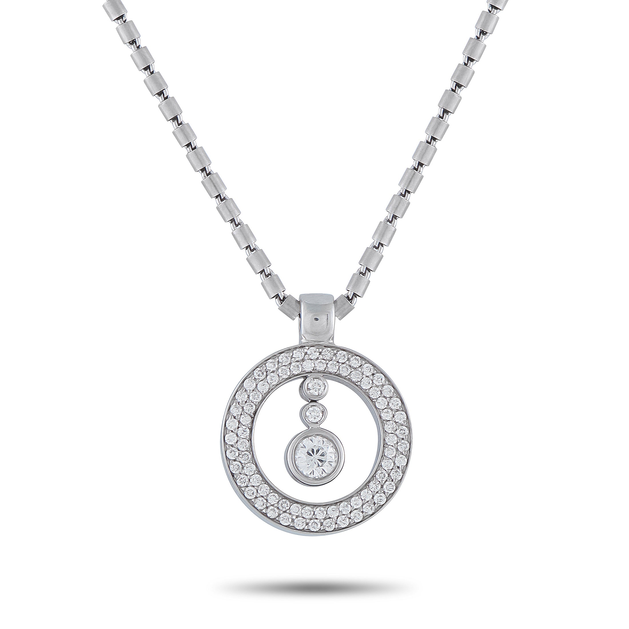 Roberto Coin Cento 18K White Gold 1.25ct Diamond Pendant – This Roberto Coin  Cento necklace was designed to shine brightly e