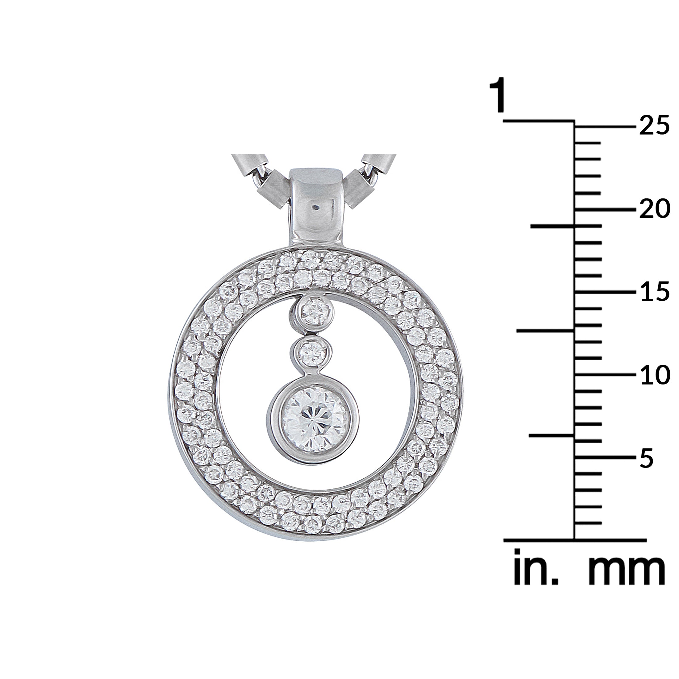 Roberto Coin Cento 18K White Gold 1.25ct Diamond Pendant