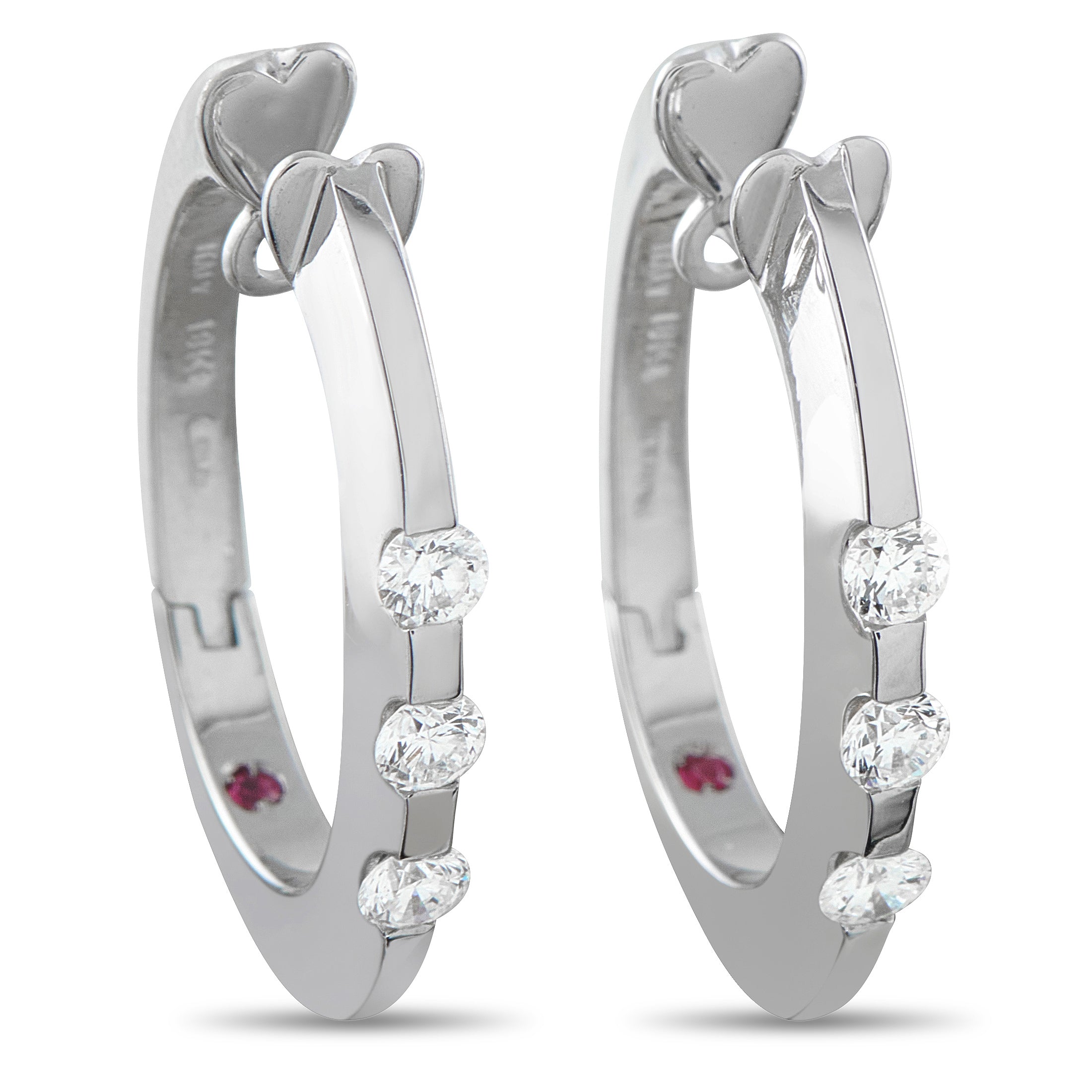 Roberto Coin Parisienne 18K White Gold 0.39ct Diamond Earrings