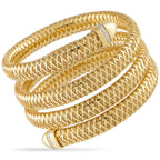 Roberto CoinPrimavera 18K Yellow Gold Coil Bracelet RC07-102825 – This stunning Roberto Coin Primavera bracelet is incredibly