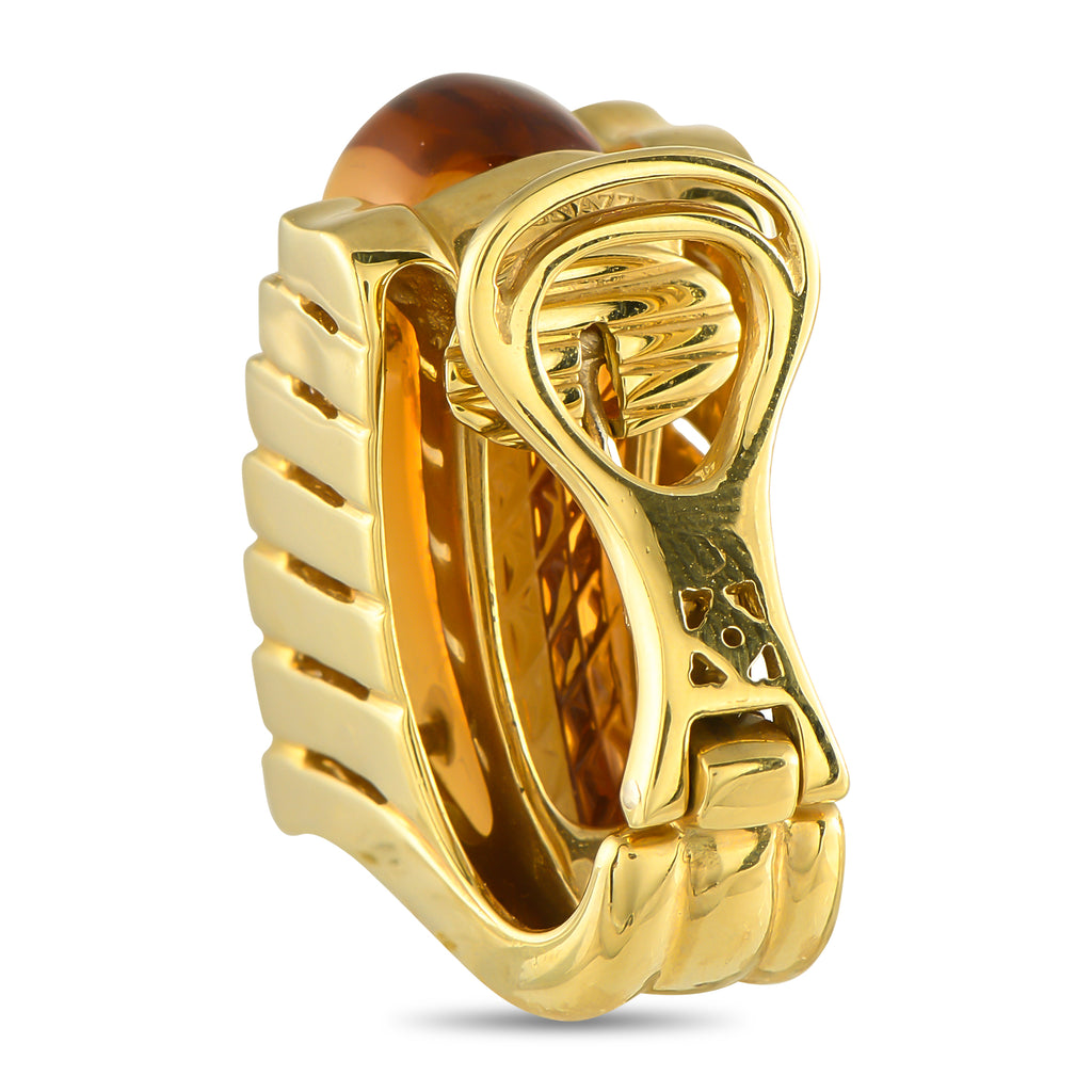 Roberto Legnazzi18K Yellow Gold 0.56ct Diamond and Citrine Earrings