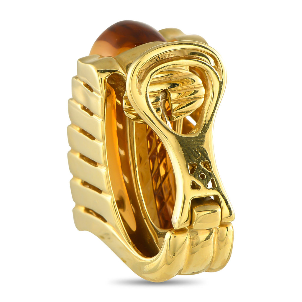 Roberto Legnazzi18K Yellow Gold 0.56ct Diamond and Citrine Earrings