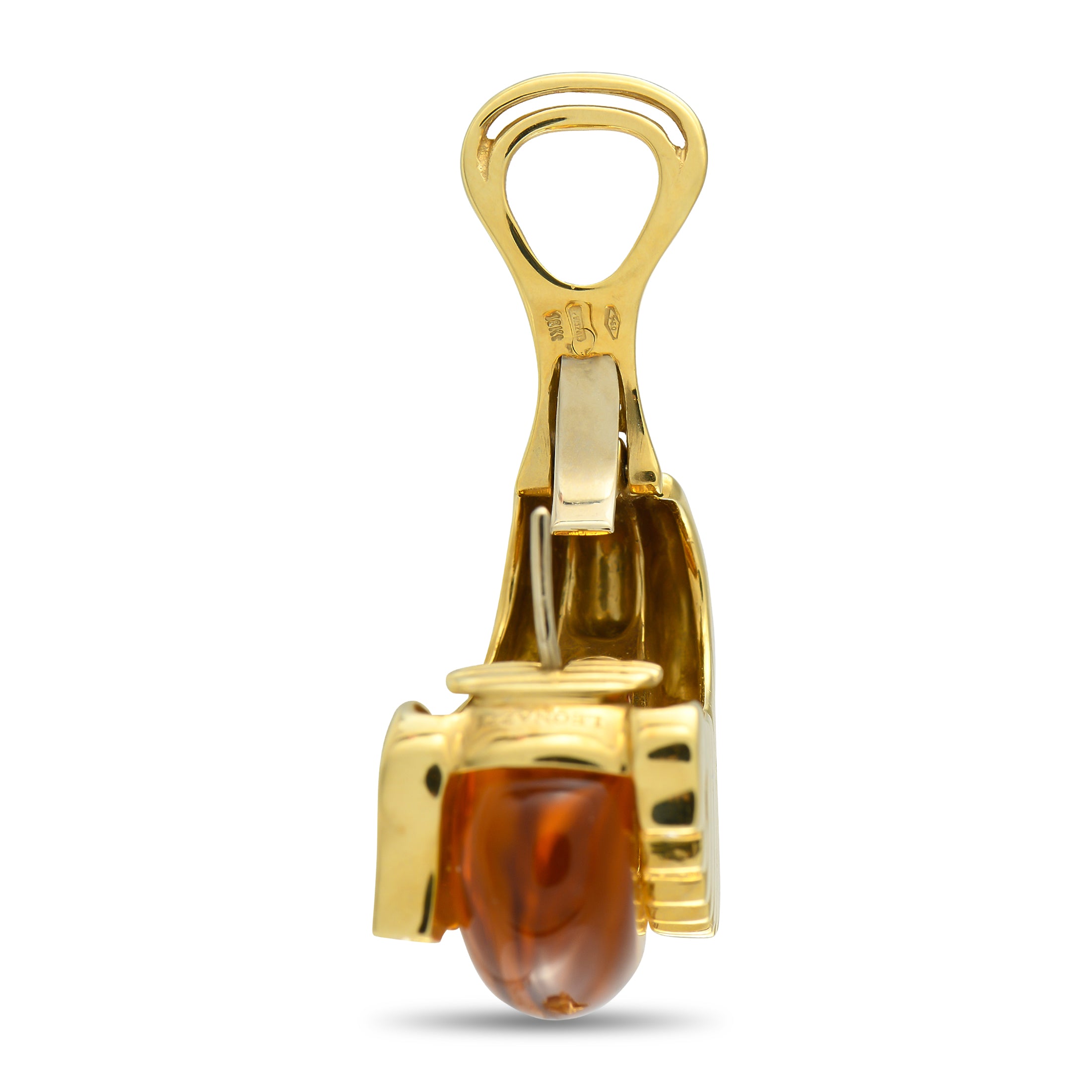 Roberto Legnazzi18K Yellow Gold 0.56ct Diamond and Citrine Earrings