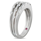 Roberto Coin 18K White Gold 0.53ct Diamond Three-Row Ring