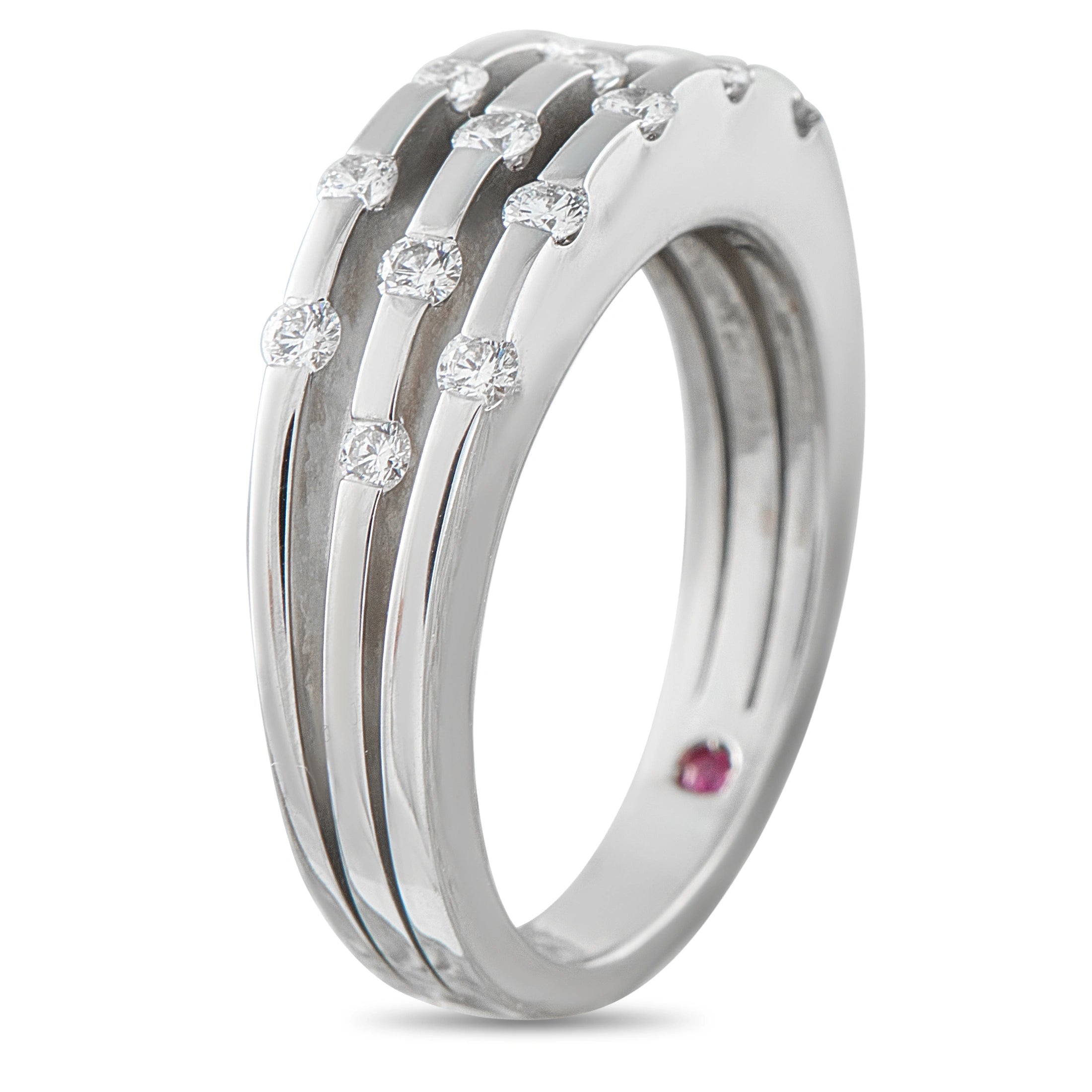 Roberto Coin 18K White Gold 0.53ct Diamond Three-Row Ring