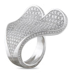 Roger Dubuis 18K White Gold 7.5ct Diamond Heart Statement Ring