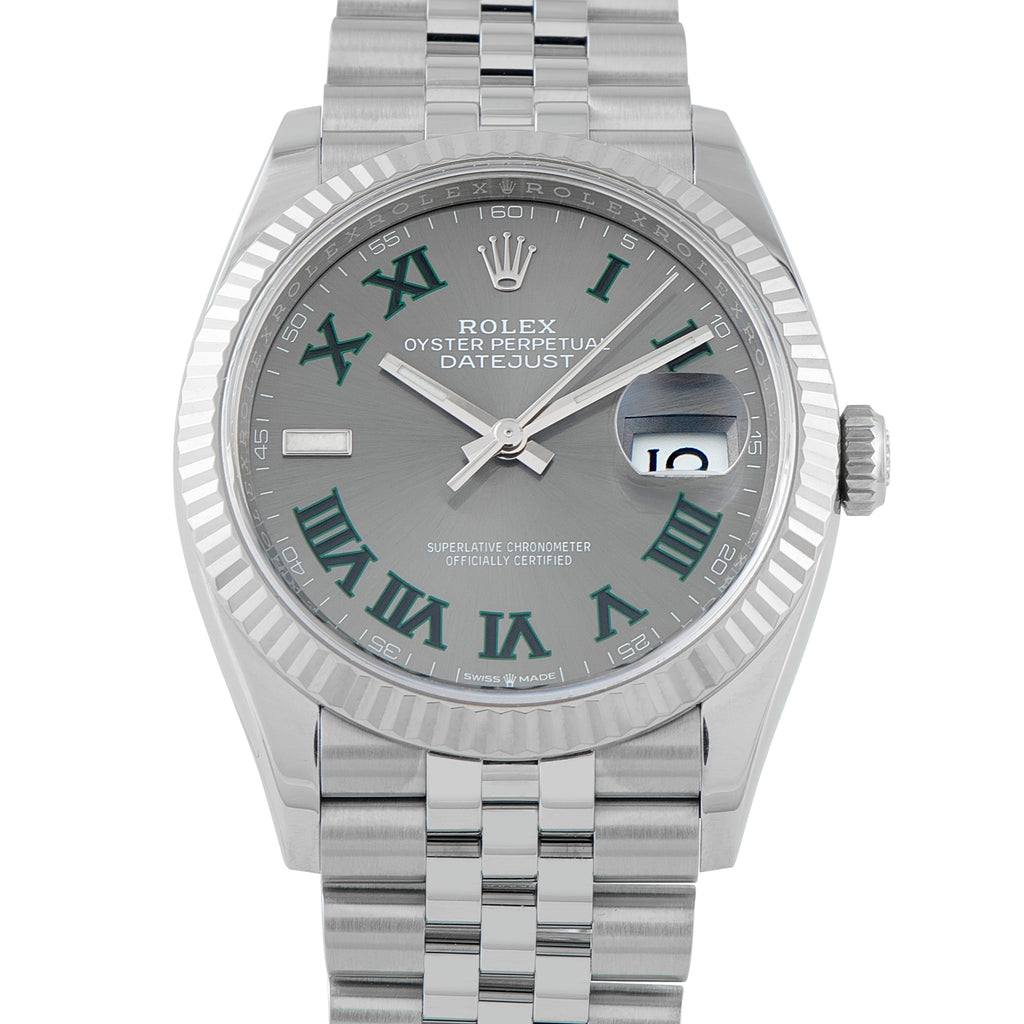 Rolex Datejust 36 Wimbledon Dial Steel Jubilee Watch