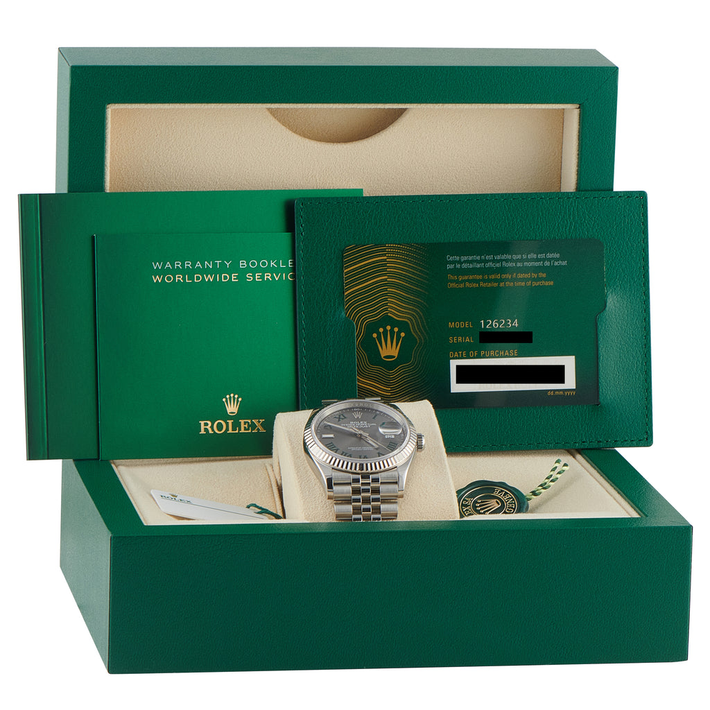 Rolex Datejust 36 Wimbledon Dial Steel Jubilee Watch