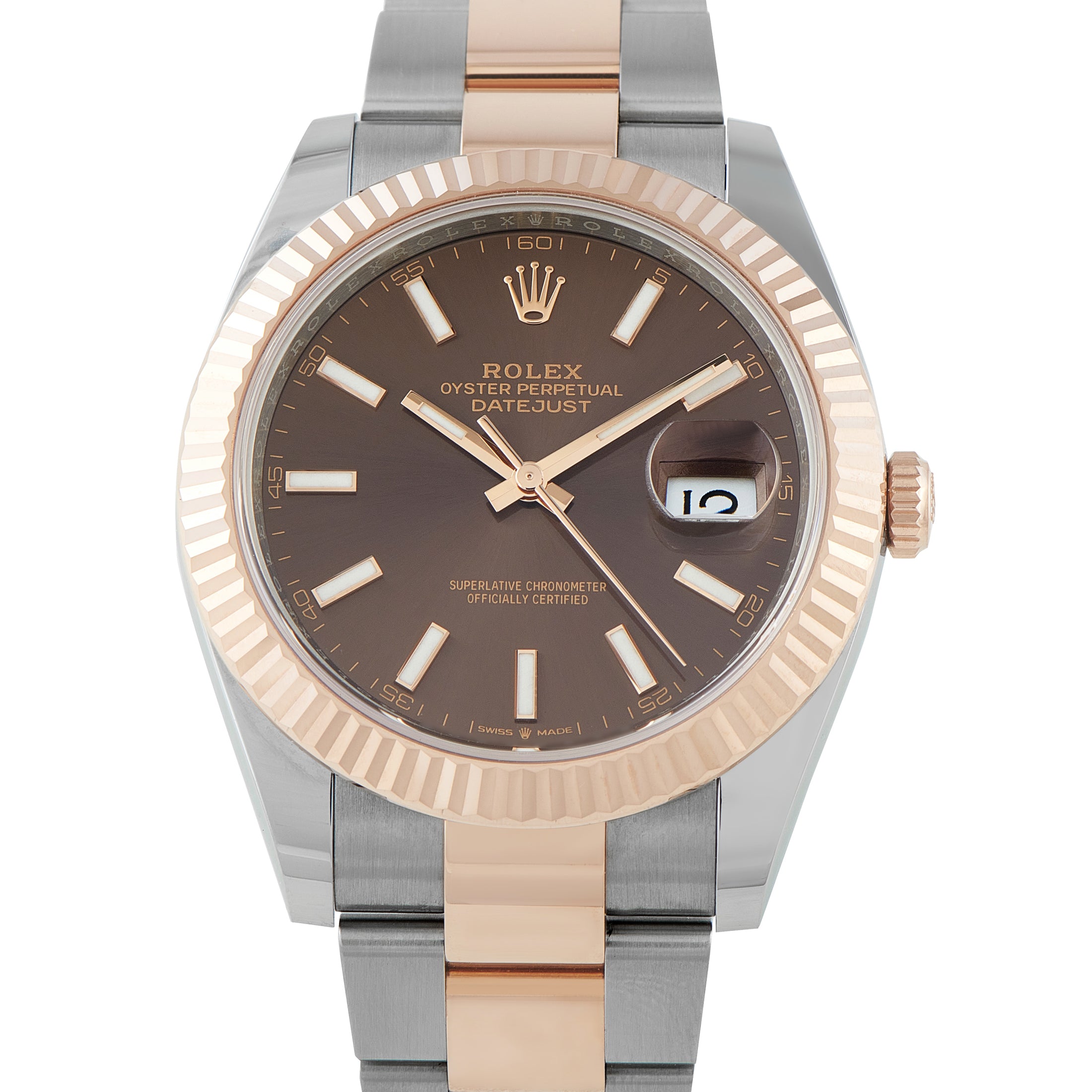 Rolex Datejust 41 Brown Dial Two-Tone Oyster Watch