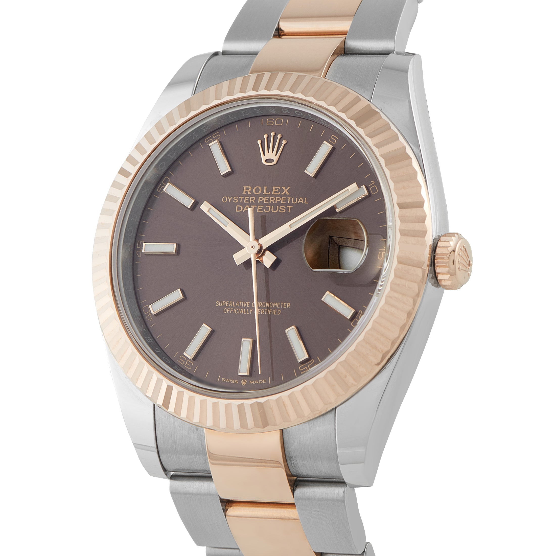 Rolex Datejust 41 Brown Dial Two-Tone Oyster Watch