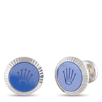 Rolex 18K White Gold Ceramic Cufflinks