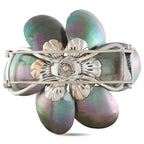Seaman Schepps 18K White Gold 0.40ct Diamond and Pearl Brooch
