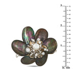 Seaman Schepps 18K White Gold 0.40ct Diamond and Pearl Brooch