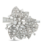 Seaman ScheppsPlatinum 4.50ct Diamond Brooch – This Seaman Schepps brooch is filled with intricate details