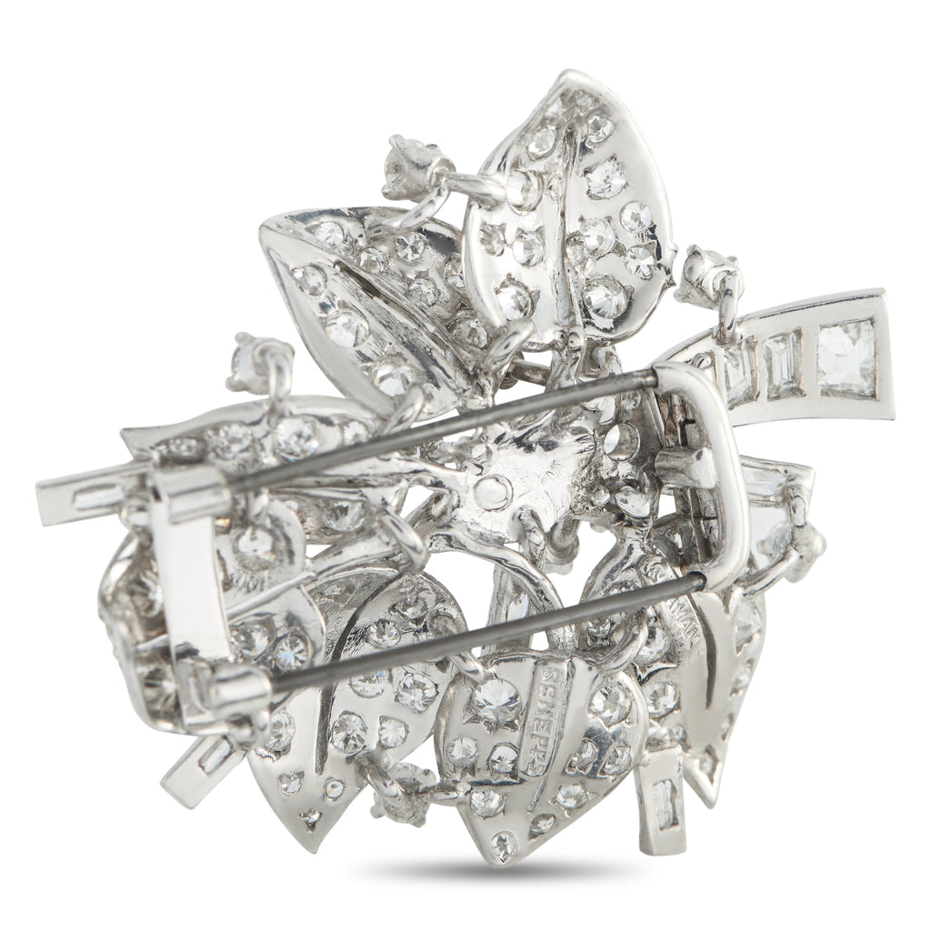Seaman ScheppsPlatinum 4.50ct Diamond Brooch