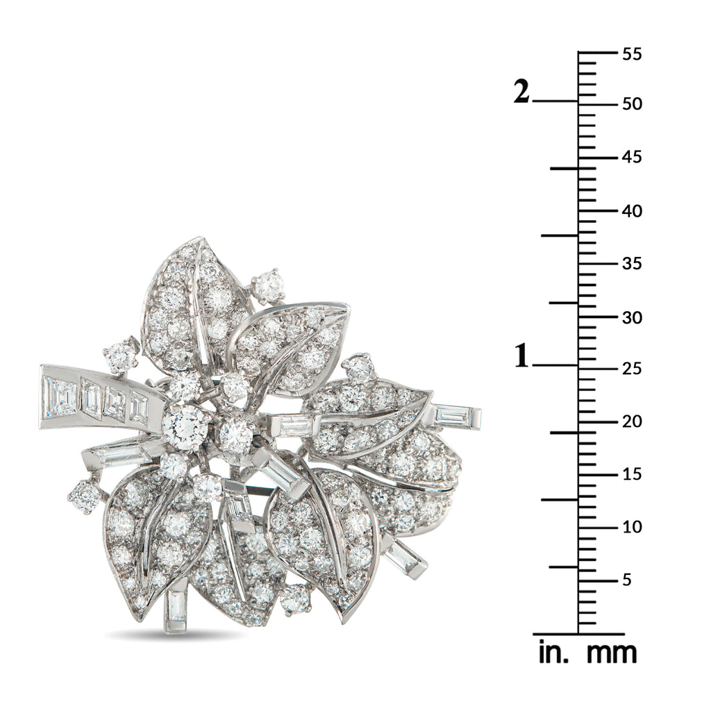 Seaman ScheppsPlatinum 4.50ct Diamond Brooch