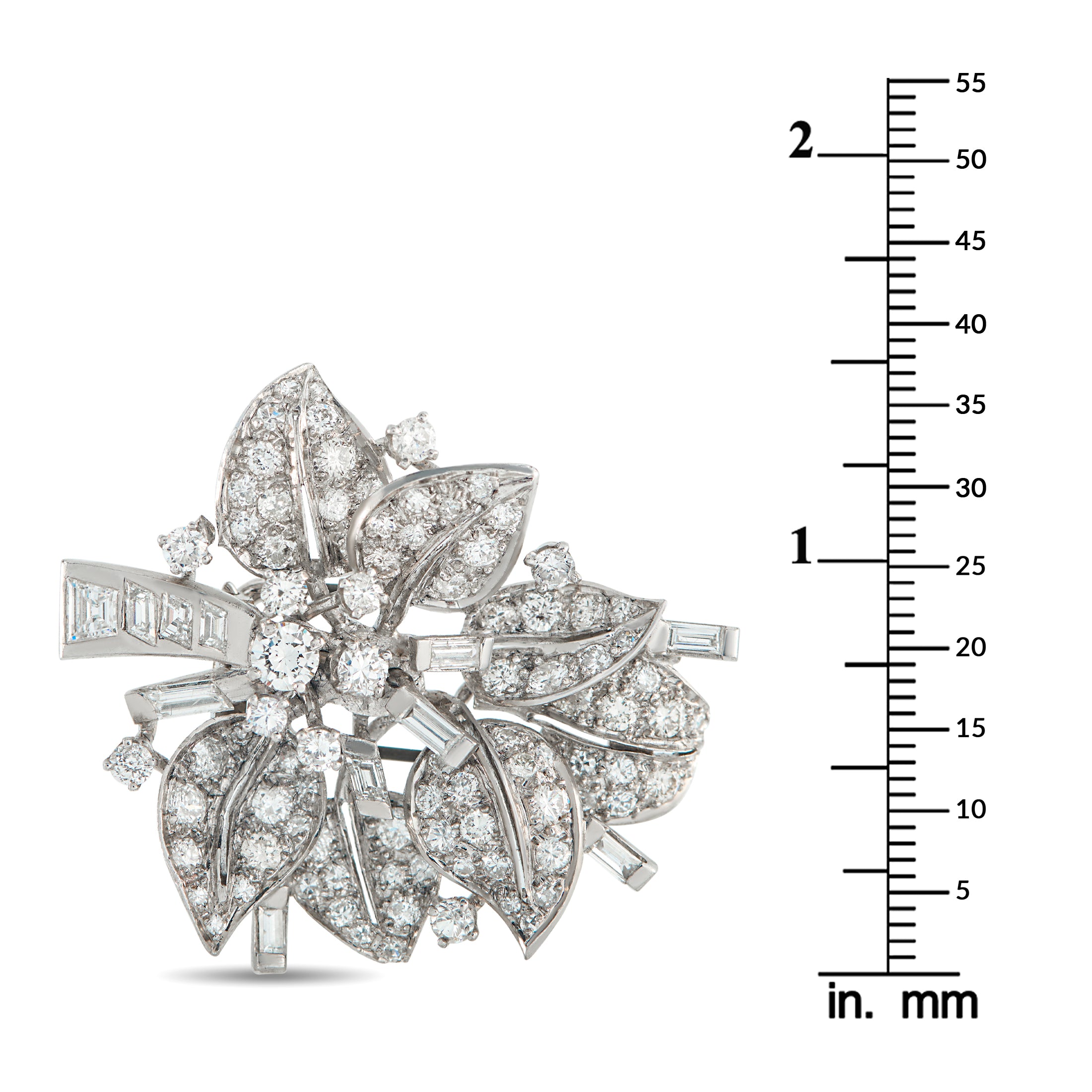 Seaman ScheppsPlatinum 4.50ct Diamond Brooch
