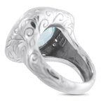 SEIDENGANG 18K White Gold Diamond and Topaz Ring