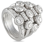 Sonia B. 18K White Gold 2.31ct Diamond Ring – By Sonia Bitton, this wide band diamond ring is fashioned in 18K white gold