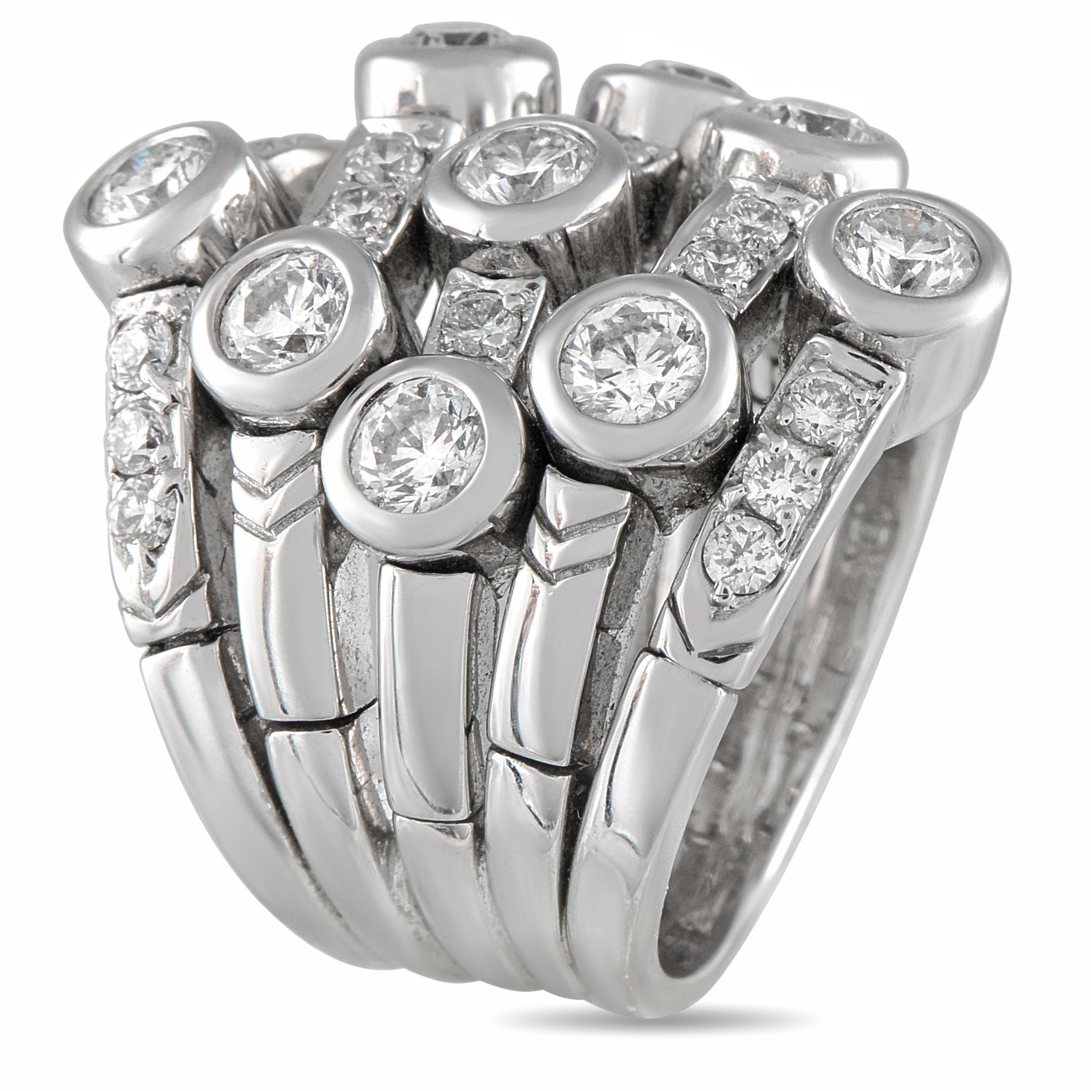 Sonia B. 18K White Gold 2.31ct Diamond Ring