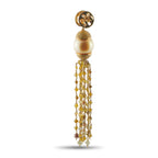 SOPHIA D 18K Yellow Gold 1.30ct Diamond and Pearl Dangle Earrings