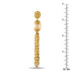 SOPHIA D 18K Yellow Gold 1.30ct Diamond and Pearl Dangle Earrings