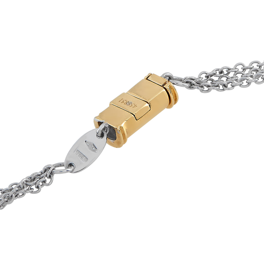 Staurino Fratelli 18K White and Yellow Gold 1.80ct Diamond and Sapphire Necklace