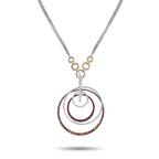 Staurino Fratelli 18K White and Yellow Gold 1.80ct Diamond and Sapphire Necklace