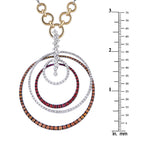 Staurino Fratelli 18K White and Yellow Gold 1.80ct Diamond and Sapphire Necklace