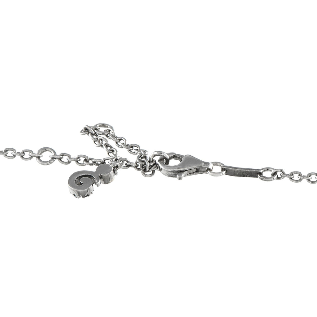 Stefan Hafner 18K White Gold 1.05ct Diamond and Black Diamond Necklace