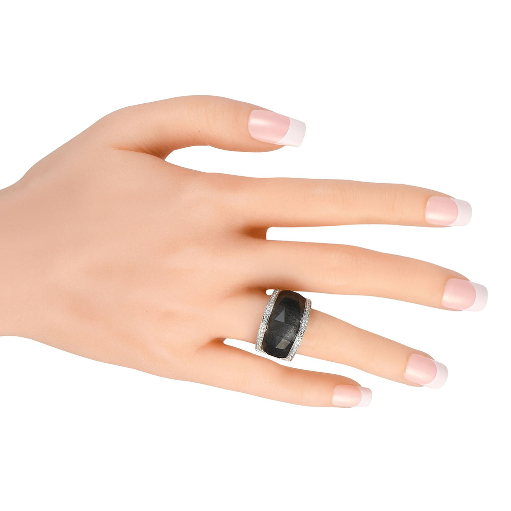 Stephen Webster Crystal Haze 18K White Gold 0.60ct Diamond and Crystal Ring