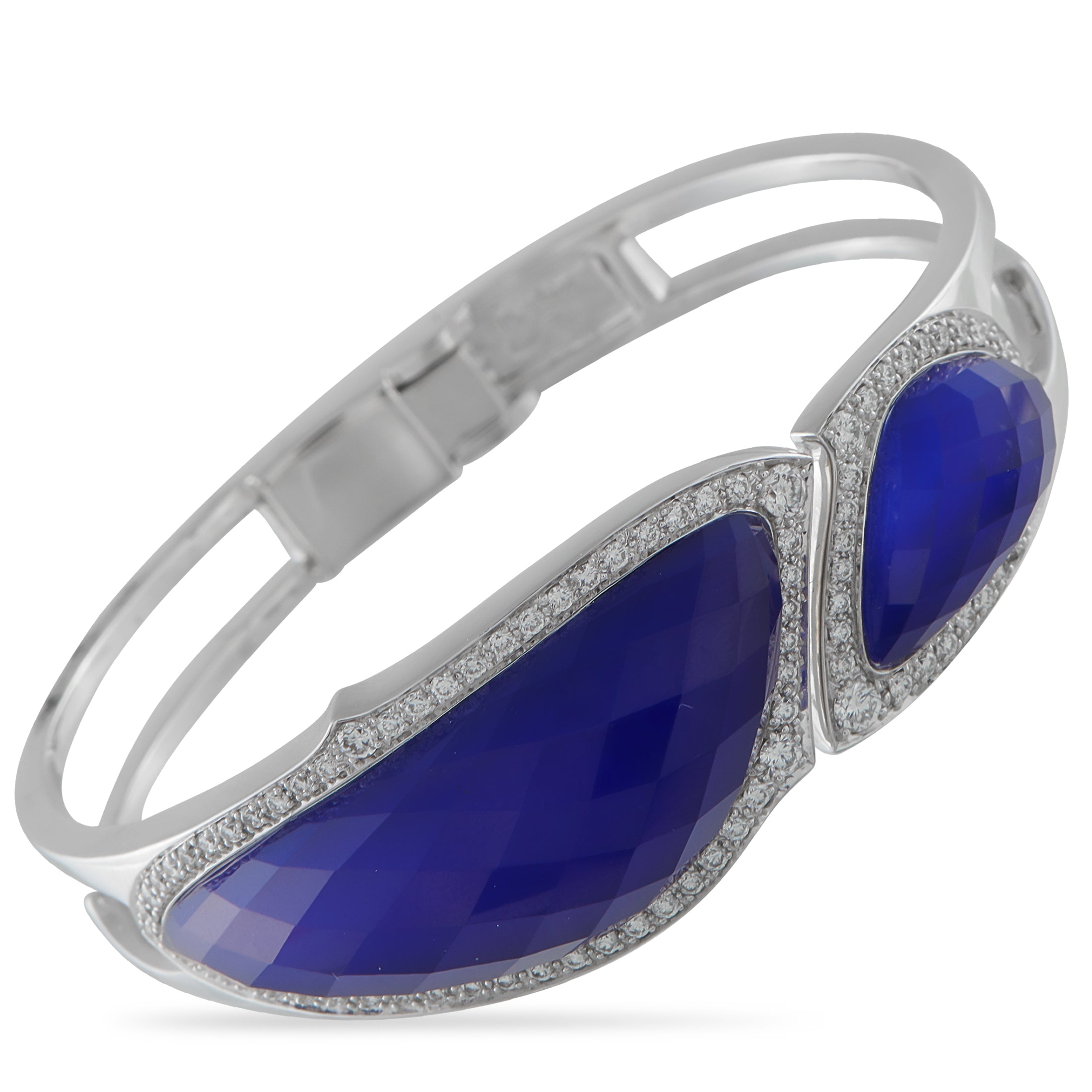 Stephen Webster 18K White Gold 1.30ct Diamond and Lapis Bracelet – This Stephen Webster bracelet is simply exquisite