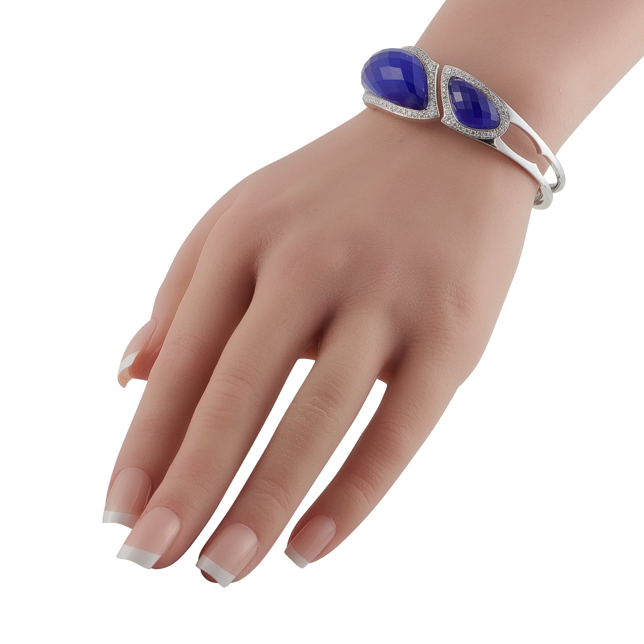 Stephen Webster 18K White Gold 1.30ct Diamond and Lapis Bracelet