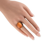 Stephen Webster 18K White Gold Diamond, Quartz, and Orange Sapphire Ring