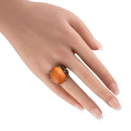 Stephen Webster 18K White Gold Diamond, Quartz, and Orange Sapphire Ring