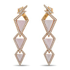 Stephen WebsterLady Stardust 18K Yellow Gold 1.68ct Diamond and Rose Quartz Earrings