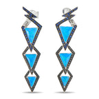 Stephen WebsterLady Stardust 18K White Gold Diamond, Opal, and Sapphire Earrings