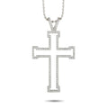 Theo Fennell 18K White Gold 1.0ct Diamond Cross Pendant