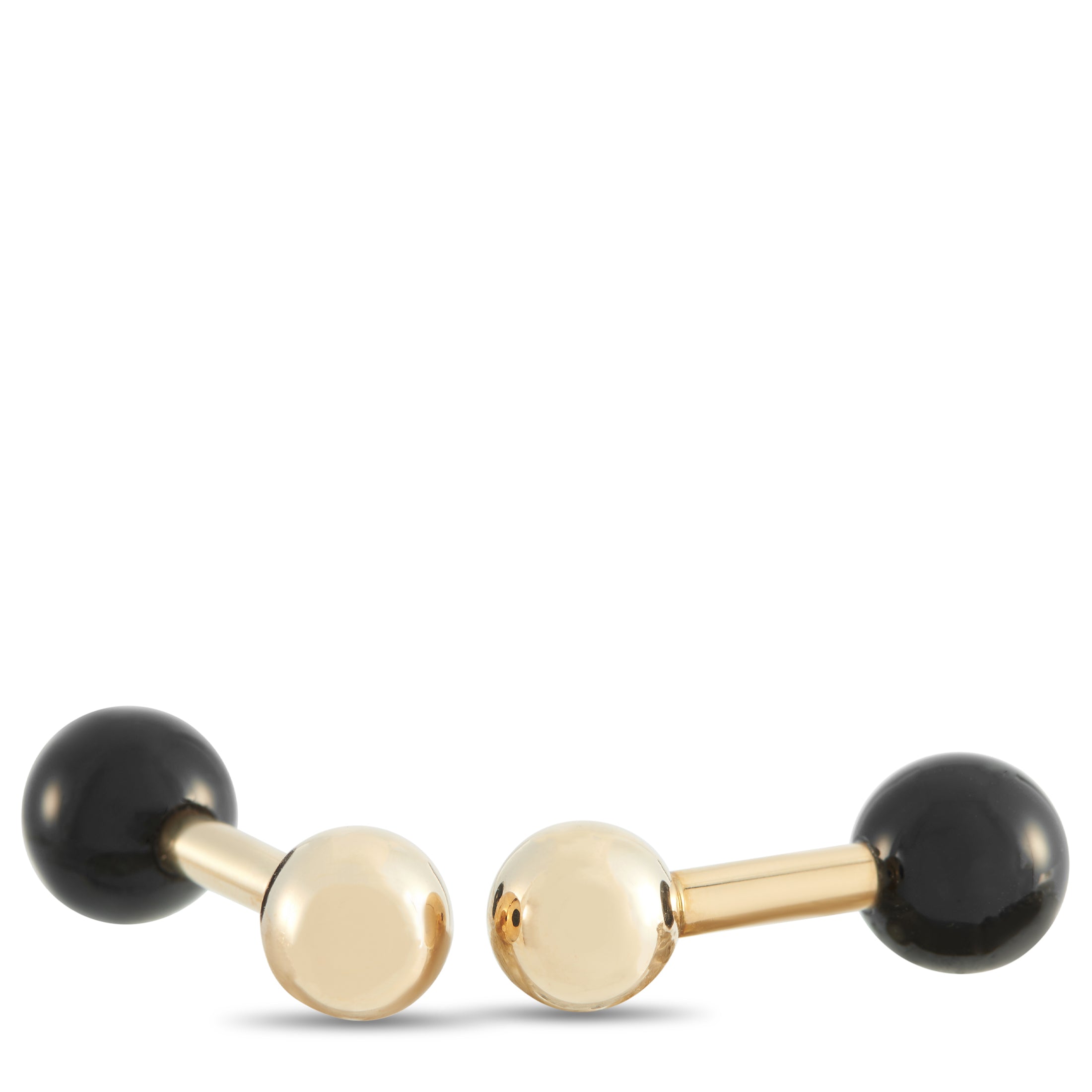 Tiffany & CO. 14K Yellow Gold Onyx Cufflinks
