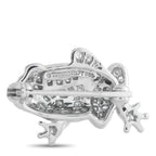 TIFFANY & CO. Tiffany & Co. 18K White Gold Diamond Frog Brooch