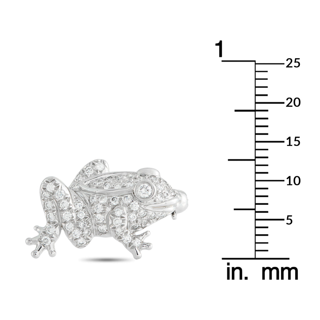 TIFFANY & CO. Tiffany & Co. 18K White Gold Diamond Frog Brooch
