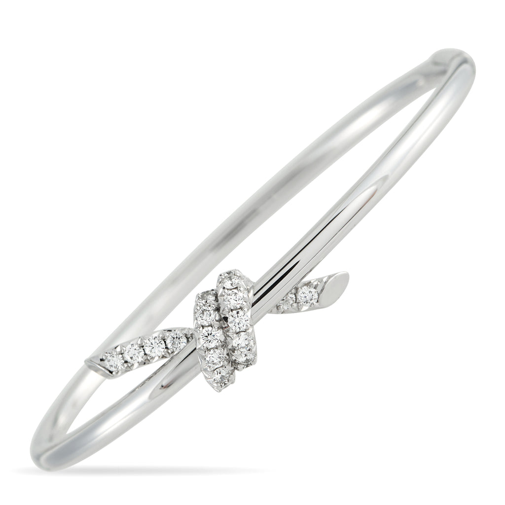 Tiffany & Co. Knot 18K White Gold 0.79ct Diamond Bangle