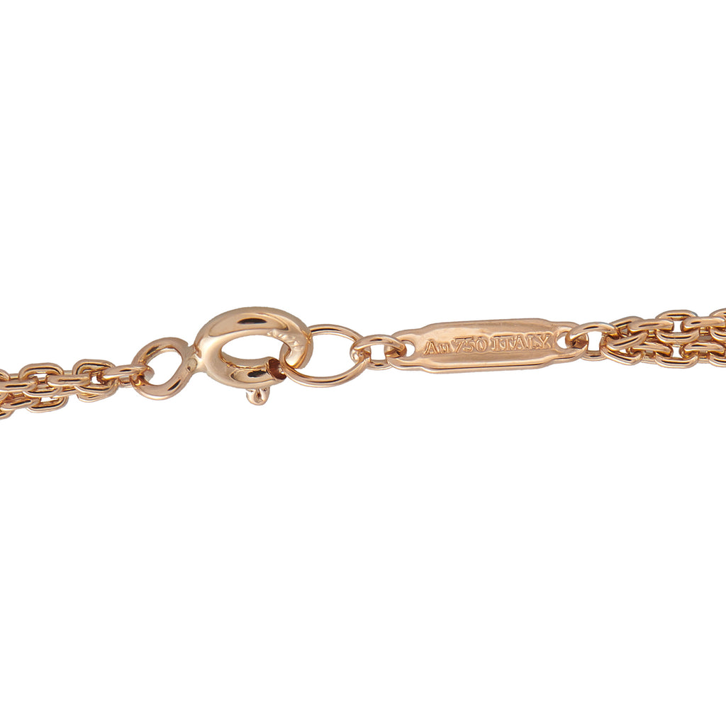 TIFFANY & CO. Tiffany & Co. HardWear 18K Rose Gold 0.79ct Diamond Double Link Large Model Necklace
