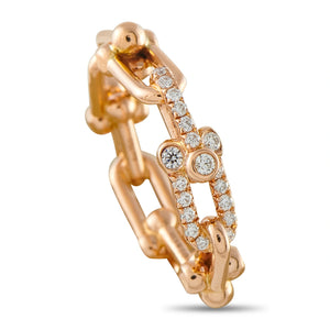 Tiffany & CO. HardWear 18K Rose Gold 0.26ct Diamond Ring