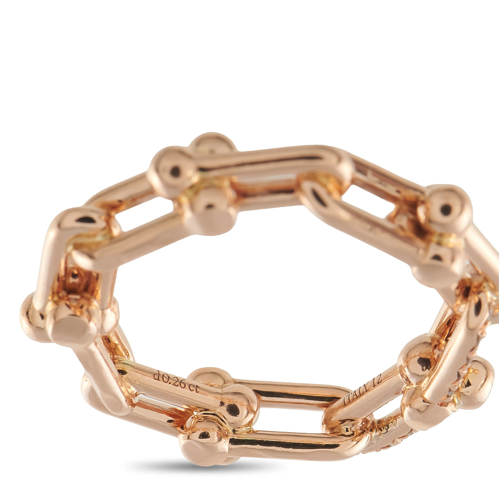 Tiffany & CO. HardWear 18K Rose Gold 0.26ct Diamond Ring