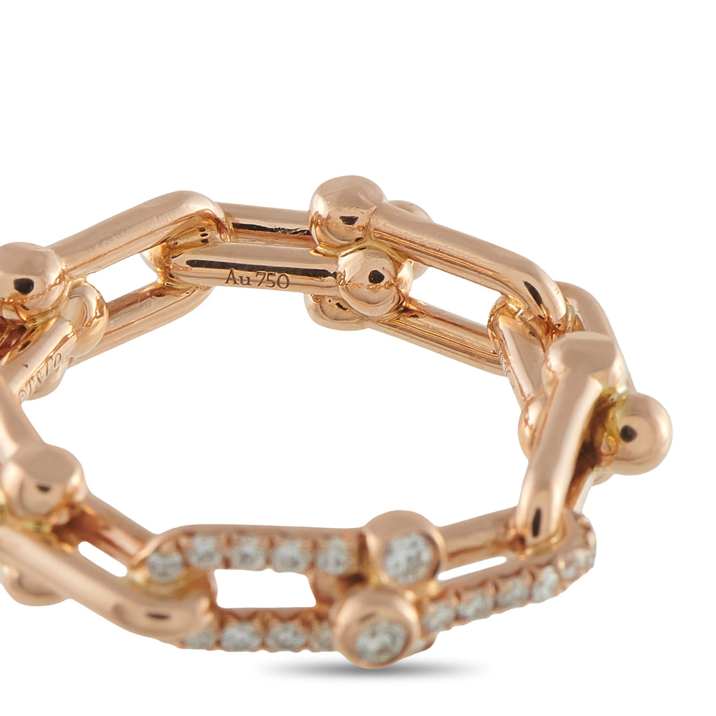 Tiffany & CO. HardWear 18K Rose Gold 0.26ct Diamond Ring